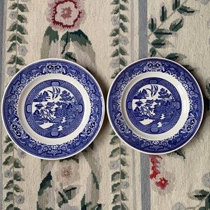 2 Blue Willow Royal Ironstone by Royal China Willow Ware Caprice Plates